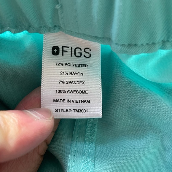 Men’s size Figs scrubs pants - aqua - Picture 3 of 3